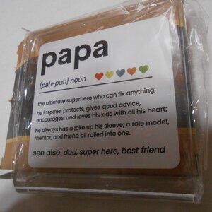 NEW Acrylic Gift PAPA Dad Best Friend desk Sign Father's Day Gift Super Hero 👨